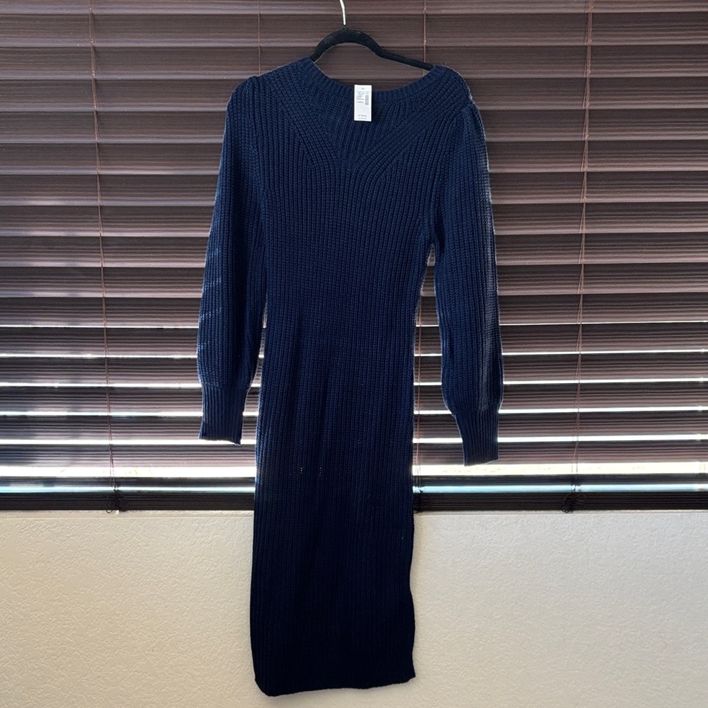 Maurices Dark Blue Long Sleeve Dress